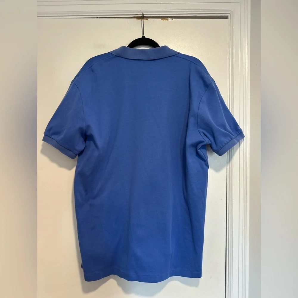 VTG Y2K POLO RALPH LAUREN Sz:L Dusty blue Cotton Polo Short Sleeve Shirt.